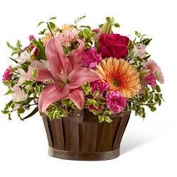 The FTD Spring Garden Basket From Rogue River Florist, Grant's Pass Flower Delivery